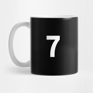 Number Seven - 7 - Any Color - Team Sports Numbered Uniform Jersey - Birthday Gift Mug